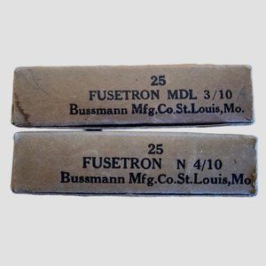 Fusetron Fuses Buss N4/10 250V & N3/10 125V Bussmann Mfg Co 25ct NOS New Box